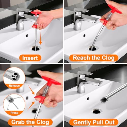 Toll-free drain clog remover set for home business use