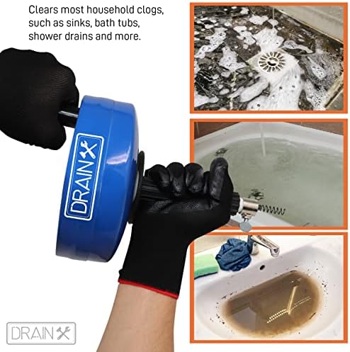 DrainX Pro Steel Drum Auger - Effortlessly Unclog Pipes with a Durable Tool
