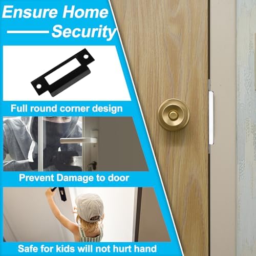 Haiabei 3-Piece Stainless Steel Door Strike Plate Set 4-78