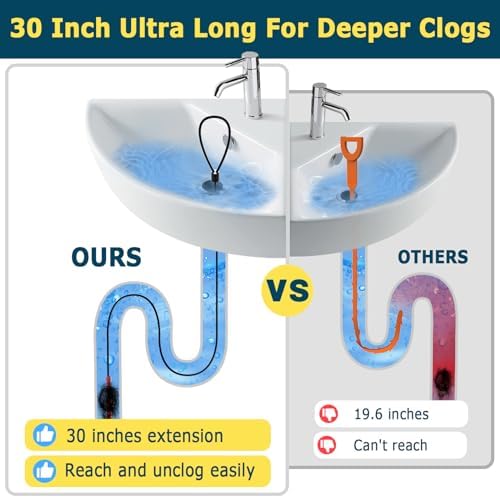 DrainSoon 30-Inch Steel Clog Remover