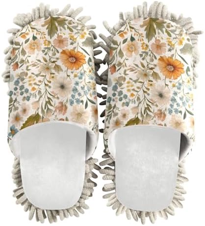 Burbuja Flowers Mop Slippers Perfect for Hands-Free Cleaning