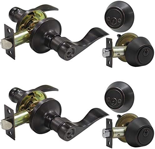 Brotima 2-Pack Keyed Alike Entry Door Lock Set Double Cylinder Deadbolt