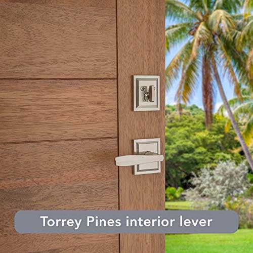 Baldwin Torrey Pines Front Entry Handleset with SmartKey - Modern Keyless Security for Front Door