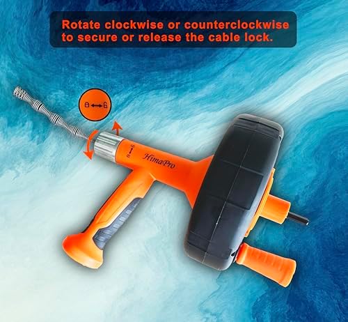 14-Inch Drum Auger with 25 ft Cable for Plumbing Applications