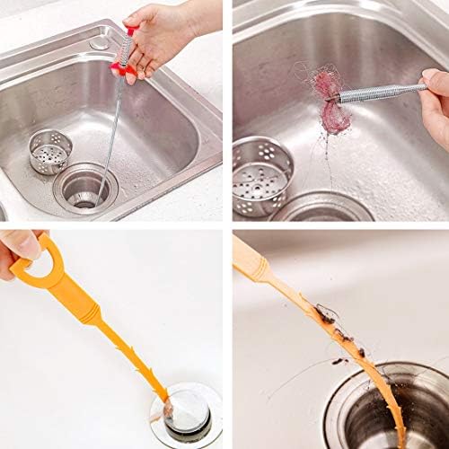 Monty Snake Drain Clog Remover Tool 34-Inch Stainless Steel 197-Inch Plastic Clog Remover