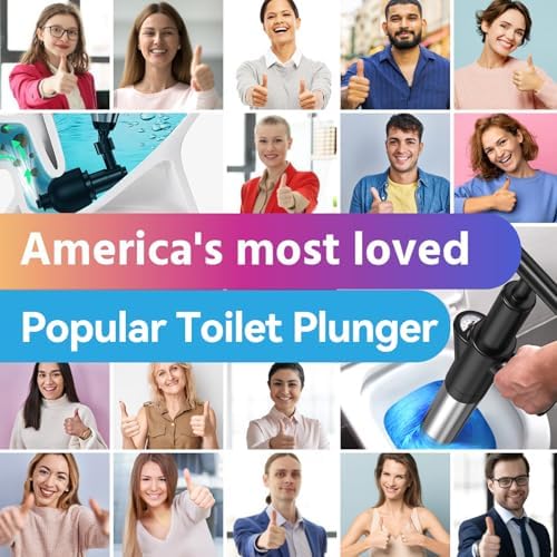 High-Pressure Toilet Plunger with Visual Barometer for Clogged Pipes