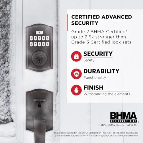 Kwikset SmartCode 260 Keyless Deadbolt with Auto-Lock and Venetian Bronze Finish