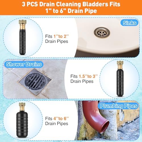 Enhon Drain Bladder Kit Effortless Drain Cleaning