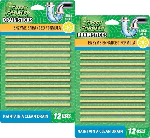 Green Gobbler 24-Piece Lemon-Scented Drain Deodorizer Stick Set