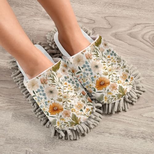 Burbuja Flowers Mop Slippers Perfect for Hands-Free Cleaning
