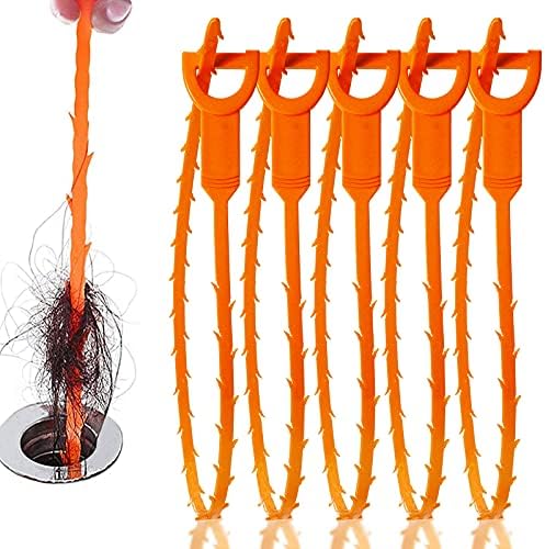 Drain Clog Remover Set - 5-Piece 25-inch Snake Drain with P-trap
