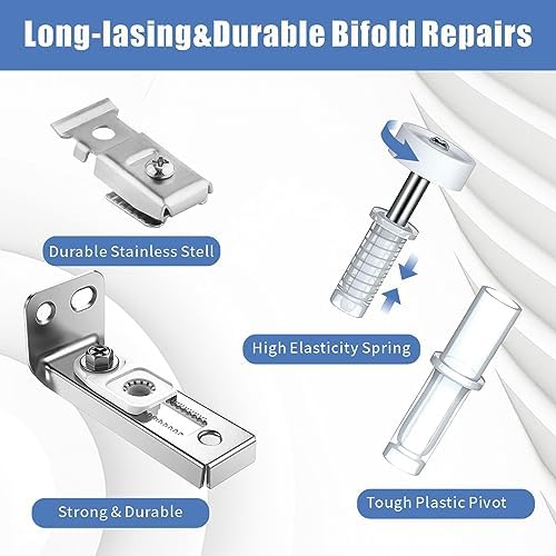 Yritma 2-Pack Bifold Door Hardware Kit for 78 to 1-inch Tracking