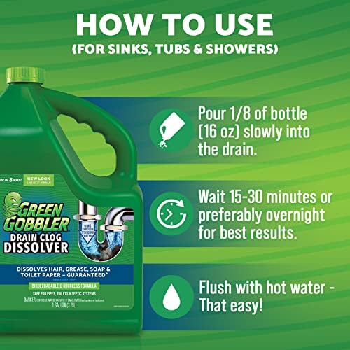 128 oz Green Gobbler Drain Clog Remover