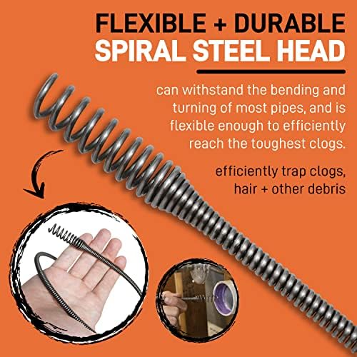 Unlock Clogs with DrainX 50-FT Steel Drain Auger