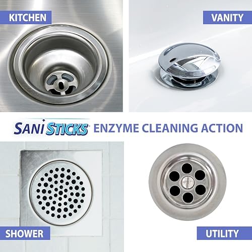 SANI 360 Sani Sticks - Effortless Drain Cleaner Deodorizer