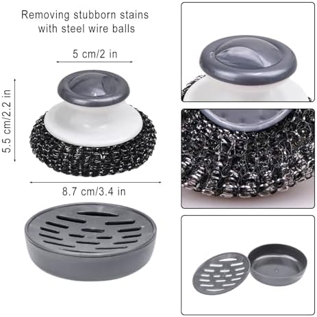 Stainless Steel Dish Scrubbers 5 Pack