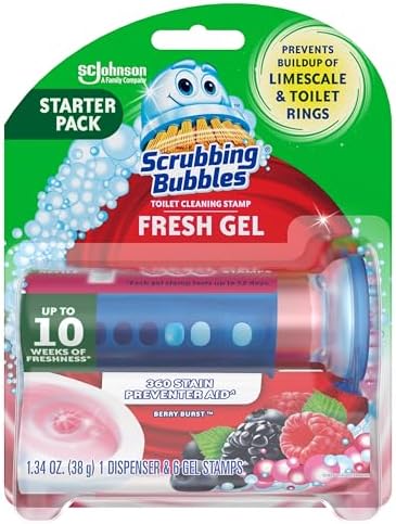 Scrubbing Bubbles Fresh Gel Toilet Bowl Cleaning Stamps - Prevents Limescale Rings