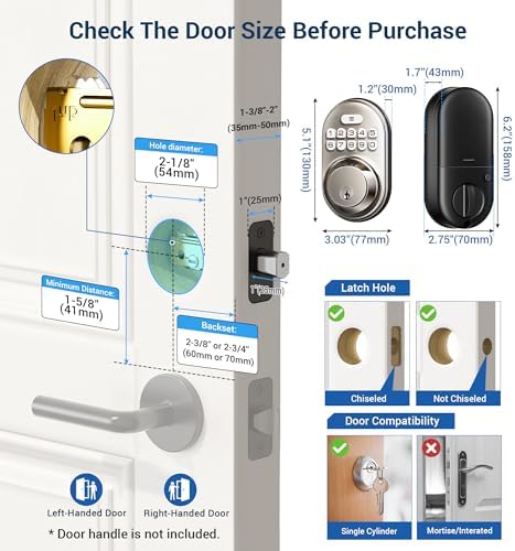 Secure Keyless Keypad Door Lock Perfect for Smart Home Security