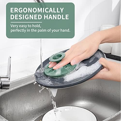 Durable Silicone Scrub Sponge Kitchen Cleaning Tool