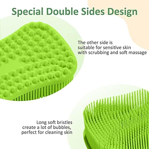 TOPHOMEGreen Silicone Scrubber -ultipurpose Kitchen Bathroom Cleaning Tool