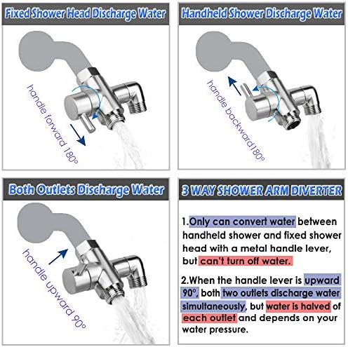 3-Way Brass Shower Diverter Valve G12 Brushed Nickel