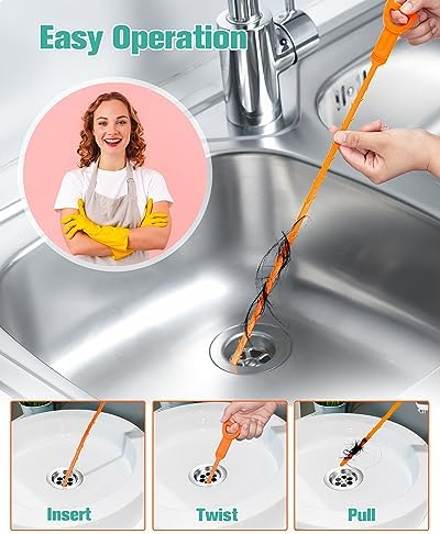Oanie 7-Pack 25 Inch Drain Clog Remover Tools