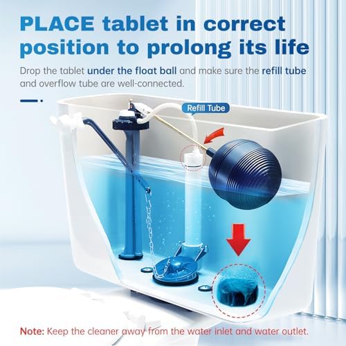 Vacplus automatic toilet bowl cleaner tablets bathroom tank cleaner 12 pack 6 months supply