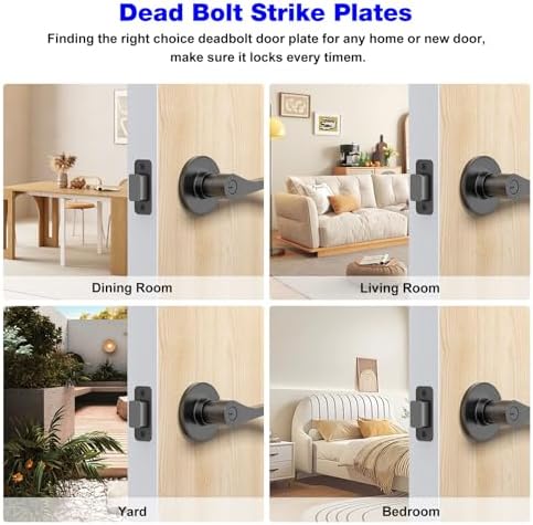 Upgrade Your Door Security with Black Deadbolt Strike Plate