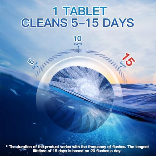 Vacplus automatic toilet bowl cleaner tablets bathroom tank cleaner 12 pack 6 months supply