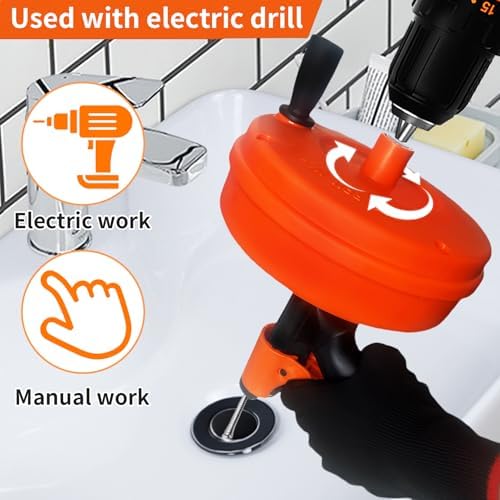 50 FT Drain Snake Hair Clog Remover