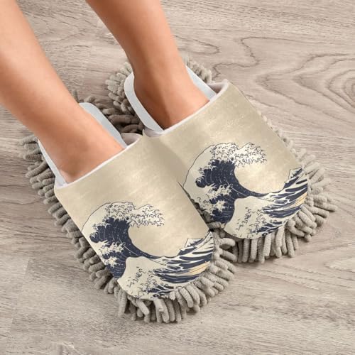Burbuja Japanese Wave Mop Slippers Perfect for Easy Cleaning