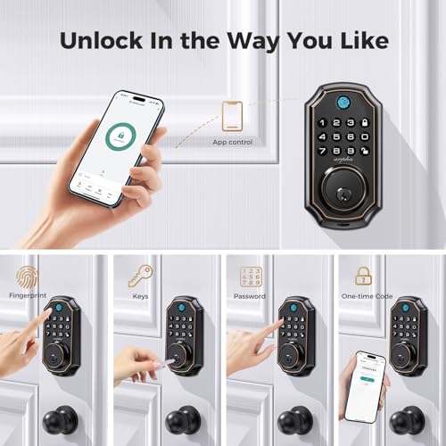 Alpha Smart Keyless Entry Door Lock with Fingerprint Technology
