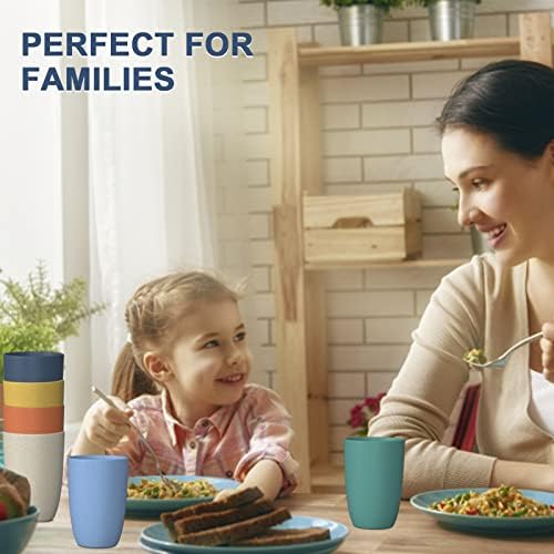 Eco-Friendly Reusable Wheat Straw Cups BPA-Free 6-Piece Set