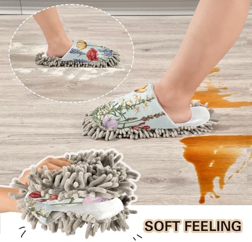 Burbuja Wildflowers Mop Slippers for Free Your Hands