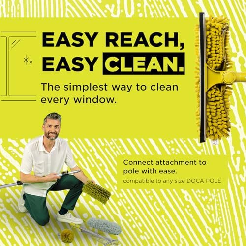 DOCAZOO5-12 Ft Telescoping Window Squeegee Kit Extendable Window Cleaning Tool for IndoorOutdoor Use
