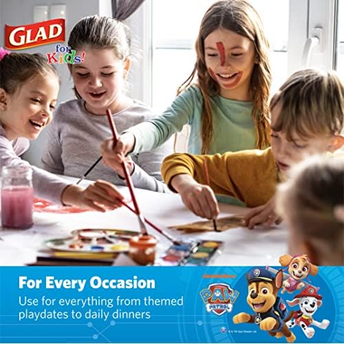 Perfect for Kids Glad Paw Patrol Emoji 85-Inch Disposable Plates