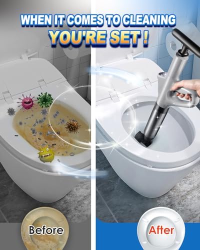 High-Pressure Toilet Plunger Powerful Clog Remover Multi-UseTest