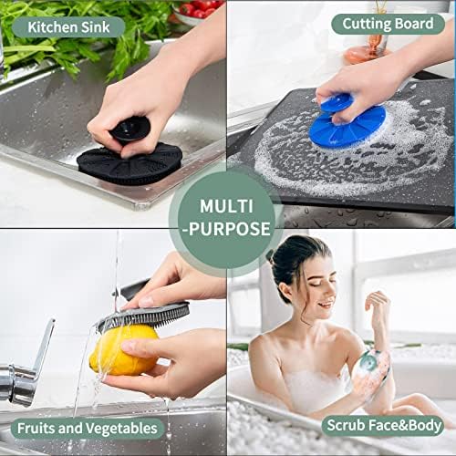 Durable Silicone Scrub Sponge Kitchen Cleaning Tool