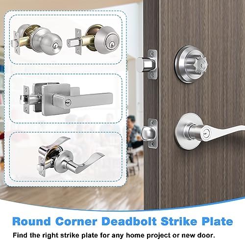 KscjdgDeadbolt Strike Plate 1-38 ea in 3 pack_door hardware