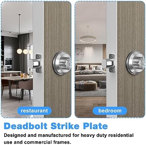 KscjdgDeadbolt Strike Plate 1-38 ea in 3 pack_door hardware