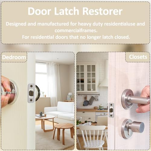 Sturdy Steel Door Locks for Home Commercial Use 4-Piece Set with 8 Easy-Wrap Screws Proven to Be the Best Choice