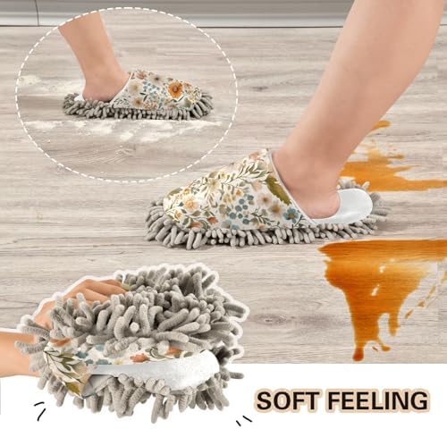 Burbuja Flowers Mop Slippers Perfect for Hands-Free Cleaning