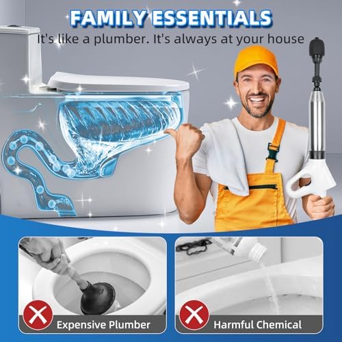 Clonvent High-Pressure Air Plunger for Effortless Plumbing
