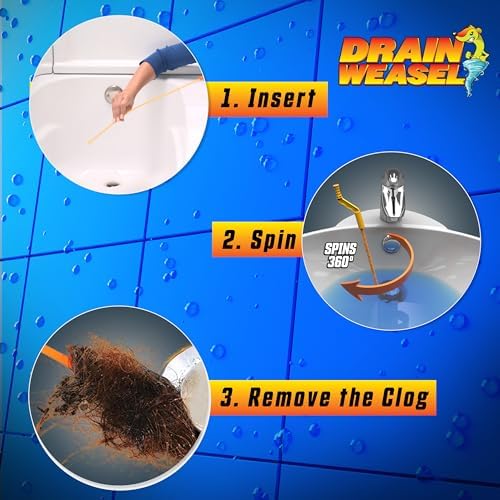 FlexiSnake Drain Weasel Effortless Clog Removal in Sink Tub