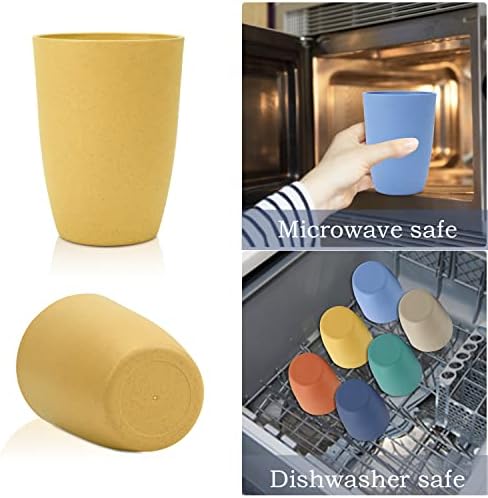 Eco-Friendly Reusable Wheat Straw Cups BPA-Free 6-Piece Set