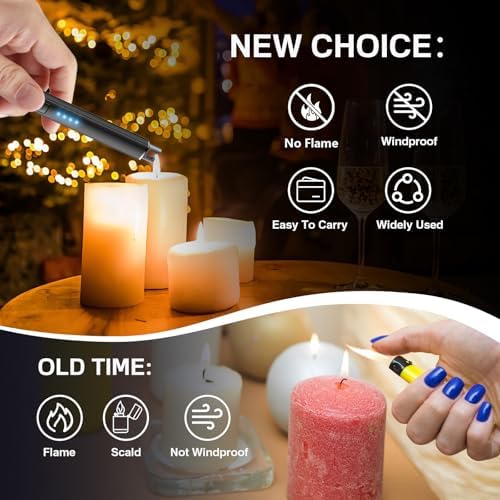 TopKay Electric Candle Lighter Windproof Flameless