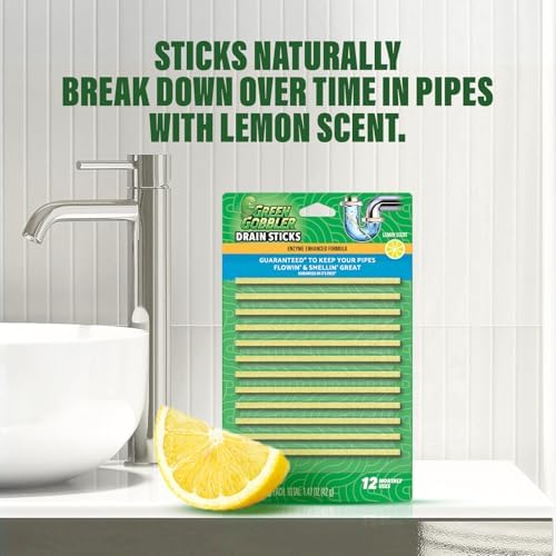 Green Gobbler 24-Piece Lemon-Scented Drain Deodorizer Stick Set