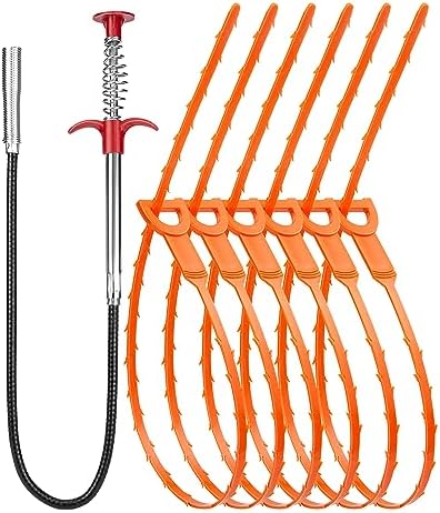Oanie 7-Pack 25 Inch Drain Clog Remover Tools