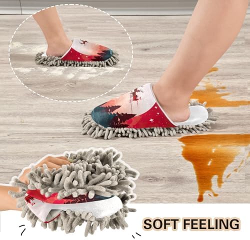 Cozy White Christmas Slips Eco-Friendly Mop for House Cleaning