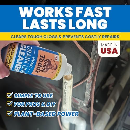 Uncle Todds HVAC Drain Line Cleaner - Acid-Free 8-Month Supply